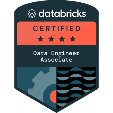 Selo da certificação Databricks DE Associate